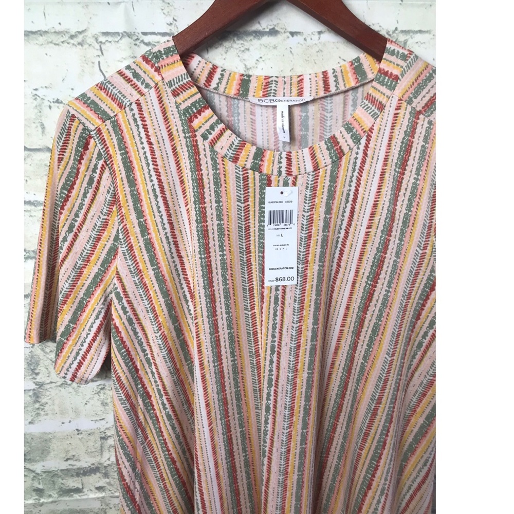 BCBGENERATION Dusty pink multi stripes size: Large